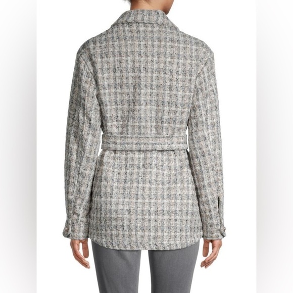 LAUNDRY BY SHELLI SEGAL Tweed Belted Jacket Size L - Picture 3 of 8